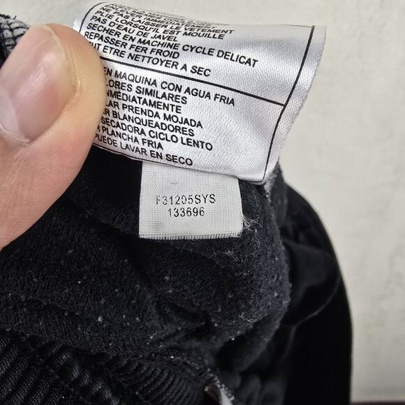 Vintage Nike Track Sweatpants Mens XL Black Baggy Loose Fit Silver Tag Striped - Picture 7 of 13